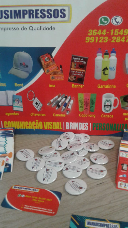 100 Bottons 2,5 personalizados