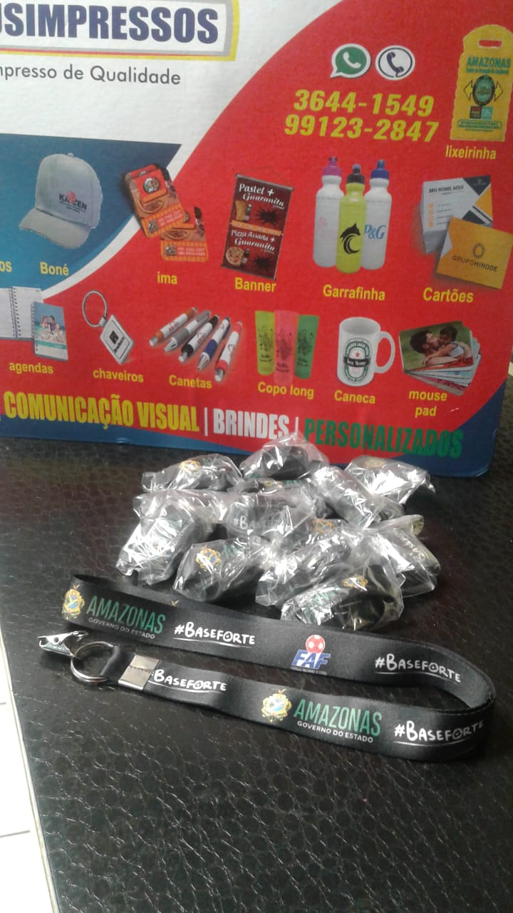 50 cordao pra cracha personalizado