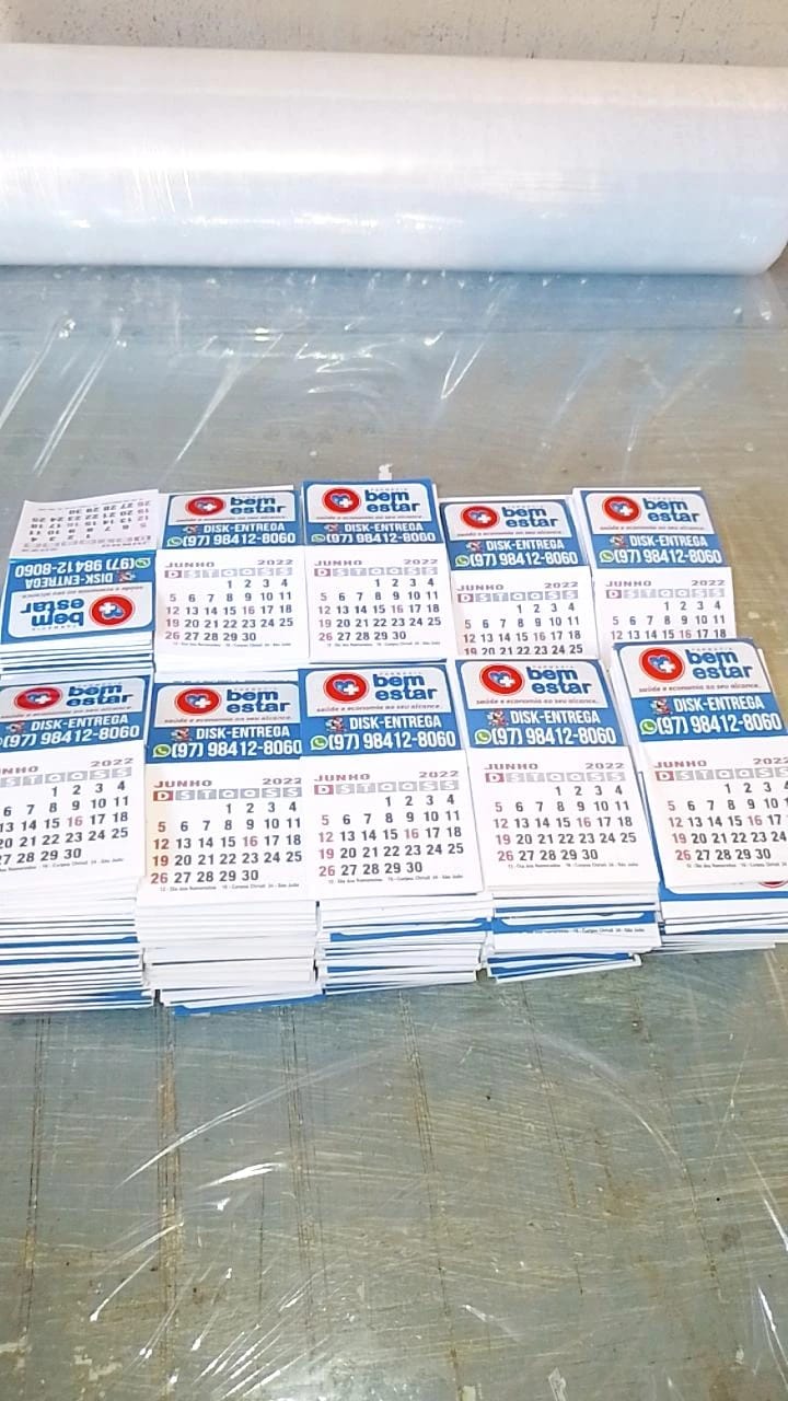 1000 Ímãs de Geladeira com Calendário - ÍmãPadrão e Calendário 4x5