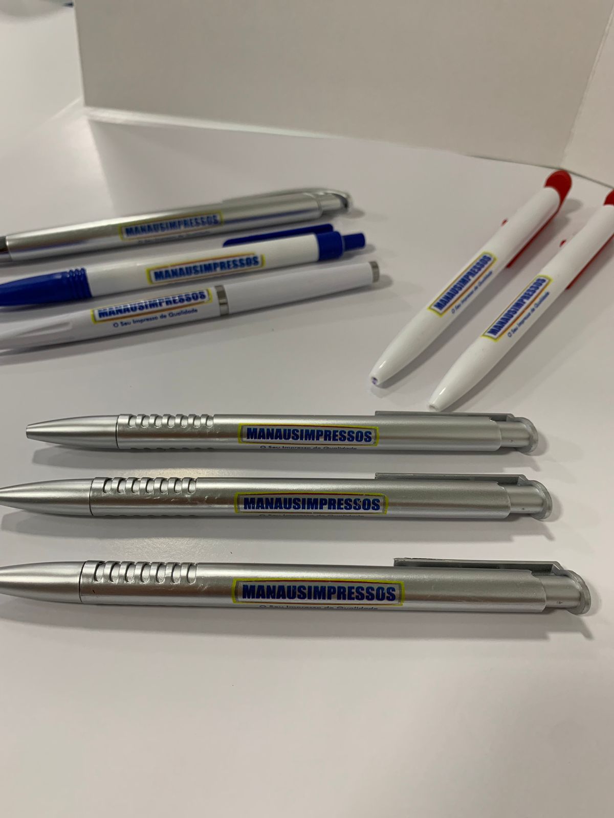 100 Canetas personalizadas - PRATA