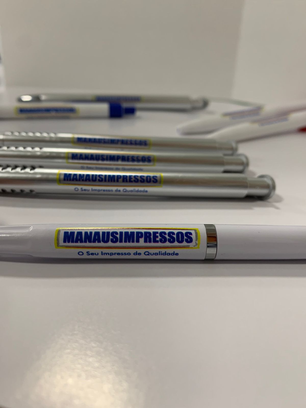 100 Canetas personalizadas - PRATA