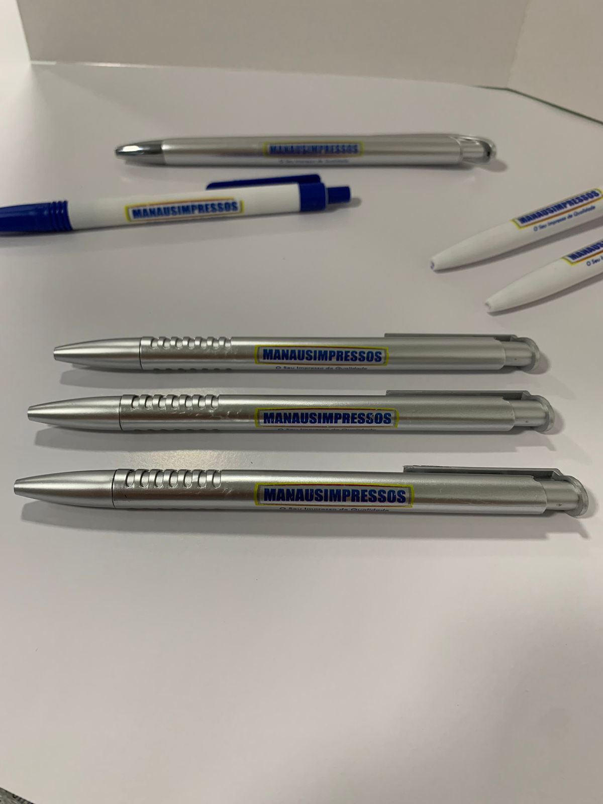 100 Canetas personalizadas - PRATA