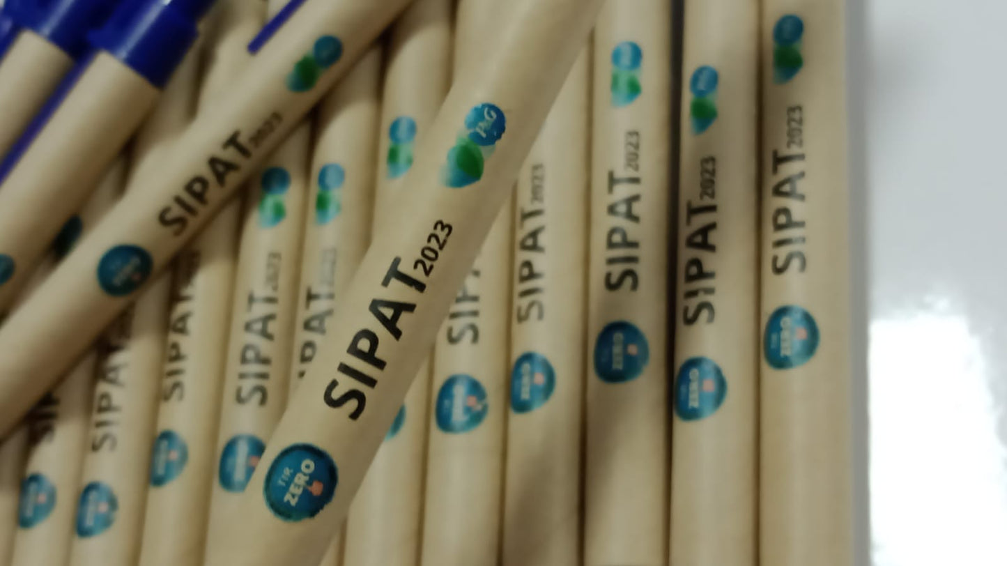 50 Canetas personalizadas -Reciclada - Papelão