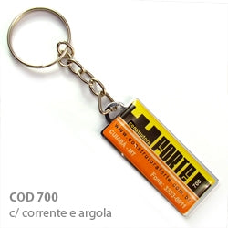 100 Chav. Chapinha Metálica COD 700 - Chapinha 4,5x2cm - com resina