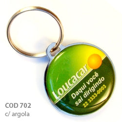 100 Chav. Chapinha Metálica COD 702 - Chap. redonda 3,5cm - com resina