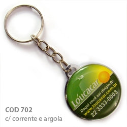 100 Chav. Chapinha Metálica COD 702 - Chap. redonda 3,5cm - com resina