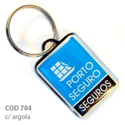 100 Chav. Chapinha Metálica COD 704 - Chapinha 3,7x2,7cm - com resina