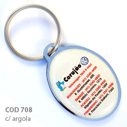 100 Chav. Chapinha Metálica COD 708 - Chap. Oval 3,8x2,8cm - com resina