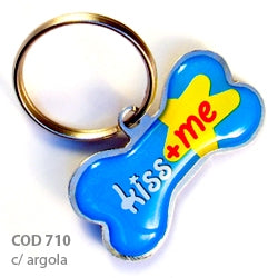 100 Chav. Chapinha Metálica COD 710 - Chapinha Ossinho - com resina