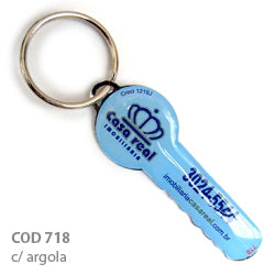 100 Chav. Chapinha Metálica COD 718 - Chapinha Chave - com resina