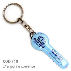 100 Chav. Chapinha Metálica COD 718 - Chapinha Chave - com resina