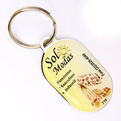 100 Chav. Chapinha Metálica COD 719 - Chapinha Oval - com resina