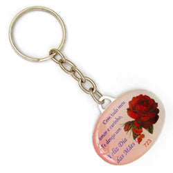 100 Chav. Chapinha Metálica COD 723 - Chapinha Oval Hor. - com resina