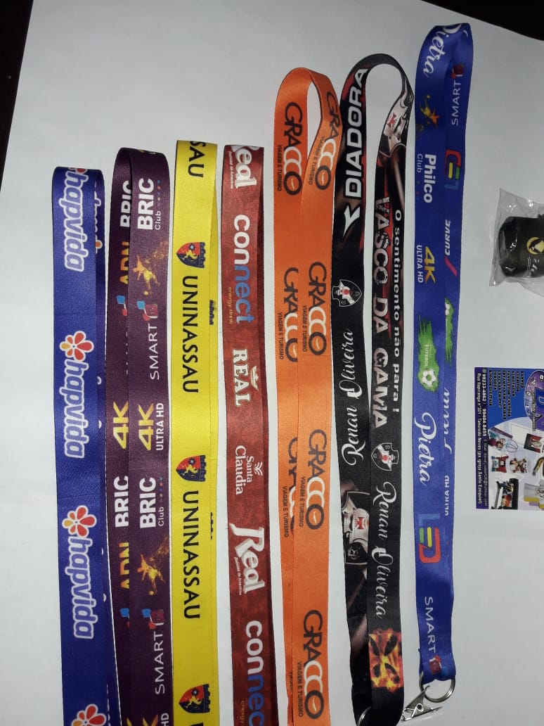 50 cordao pra cracha personalizado
