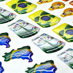 100 Adesivo Etiqueta Resinada 5x5