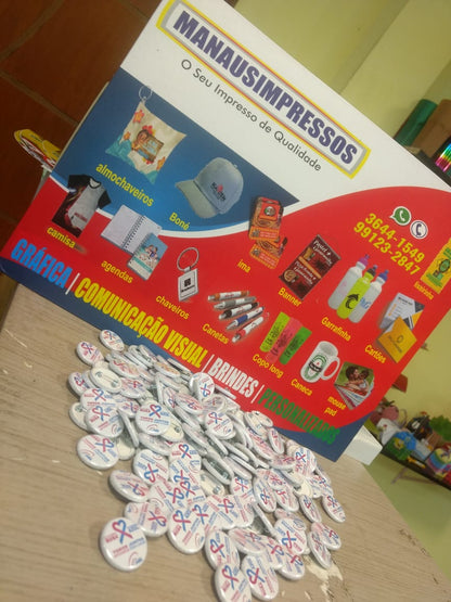 100 Bottons 2,5 personalizados