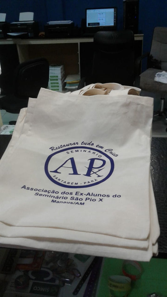 100 Ecobag Sacola de Algodão Ecológica 32x38cm