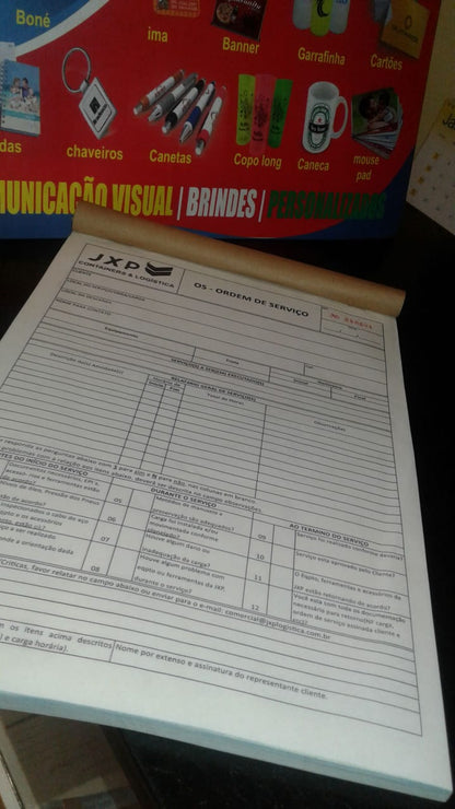 10 Talões blocos autocopiativo carbonado A4