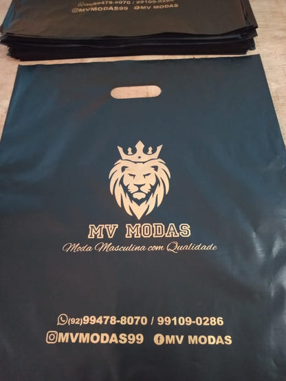 Sacolas Personalizadas Com Sua Logo 30x40, 100 Un Cor Branco