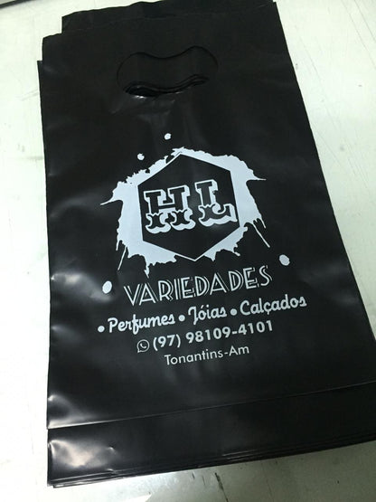 Sacolas Personalizadas Com Sua Logo 30x40, 100 Un Cor Branco