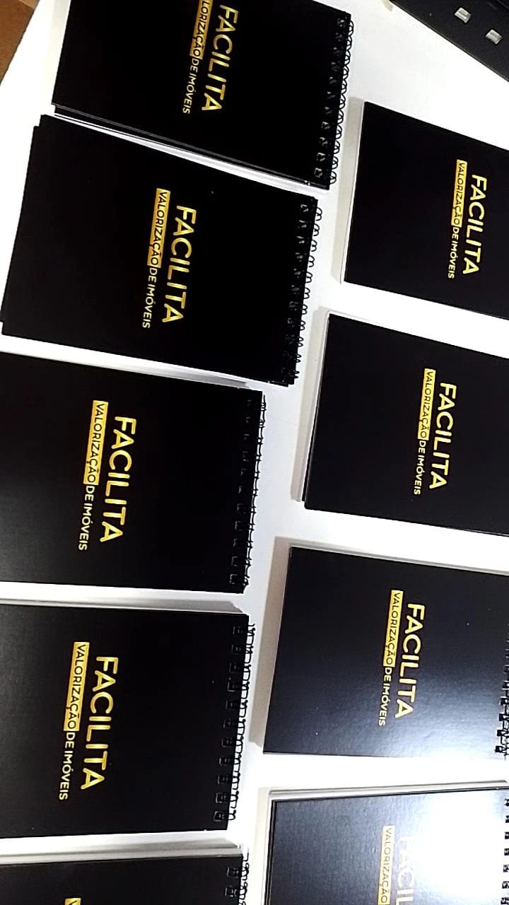 50 cadernos capa dura 10x15