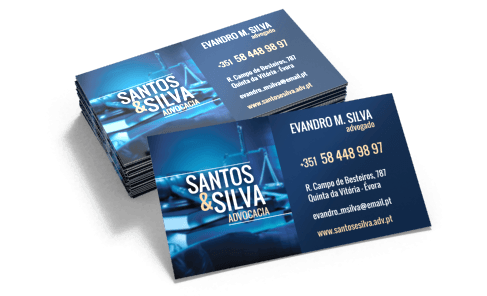 1000 Cartão de Visita Supremo frente e verso com verniz