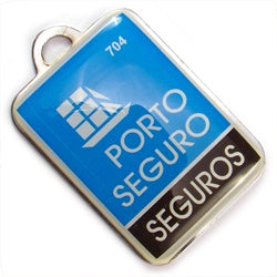 100 Chav. Chapinha Metálica COD 704 - Chapinha 3,7x2,7cm - com resina