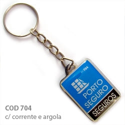 100 Chav. Chapinha Metálica COD 704 - Chapinha 3,7x2,7cm - com resina
