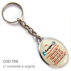 100 Chav. Chapinha Metálica COD 708 - Chap. Oval 3,8x2,8cm - com resina