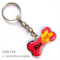 100 Chav. Chapinha Metálica COD 710 - Chapinha Ossinho - com resina