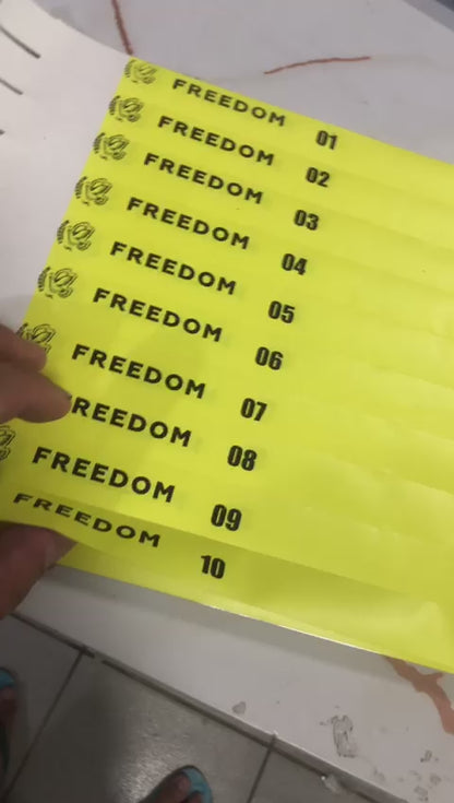 1000 Pulseiras de Identificação Personalizadas coloridas