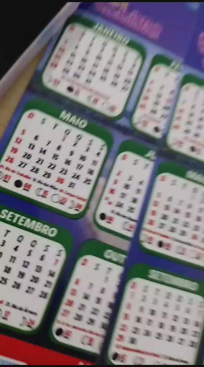 500 Folhinha  Calendário de Parede A3 papel couche 250 gramas